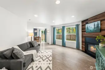 Cozy family room with gas fireplace!