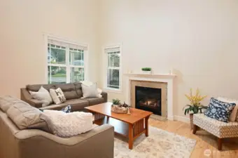 Warm up with a book next to the fireplace