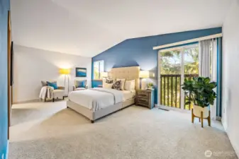Large primary bedroom upstairs.