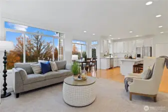 Family room adjoins the kitchen/breakfast nook for easy conversation while entertaining!