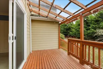 Covered back deck off the MIL.