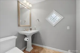 Powder room off the mud room.