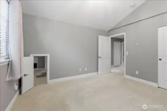 Opposite view of bedroom showing special access for little ones into the play room. Not to worry - there is a second access for adults or older children.