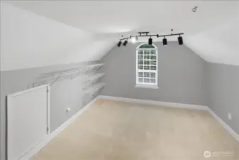 View from the "secret bookcase door" into the great playroom accessed from third and second bedroom (the small door from the second bedroom is located to the far left of this photo and not in the picture.)