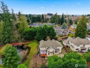 View of the back on the home. Enjoy the wildlife including the occasional deer!