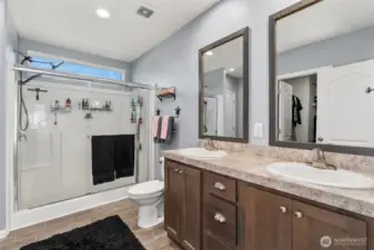 Spacious Primary Bath with walk in shower.