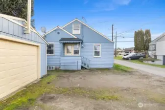 Garage plus several parking spaces