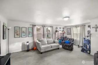 Lots of natural light and wood fireplace to warm the entire home