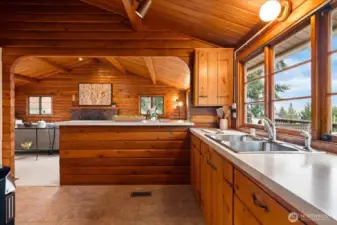 Surrounded by rich wood, like a warm blanket on a cold day, creates a feeling of warmth and comfort