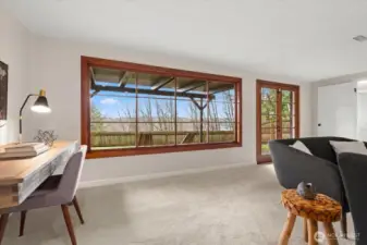 French doors on lower level, provides access to fence back yard and private patio