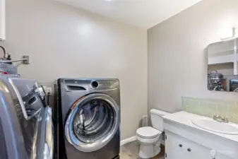 Half Bath in Laundry Room