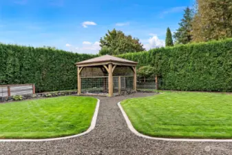 Gazebo over Koi Pond