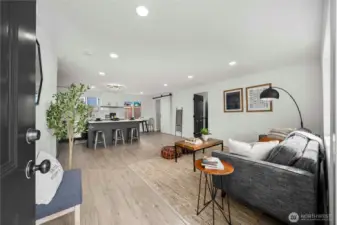 Walking in the front door to the living area