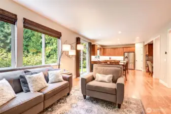“Living room flows into the kitchen, creating an open, connected space for everyday living and entertaining.”