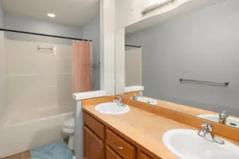 Full bath on the 2nd level