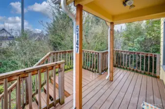 Perched above it all.