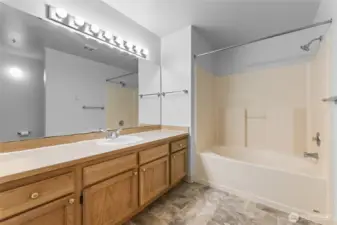 Primary Bath, New Paint & Flooring