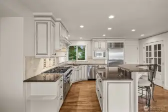 Plenty of counter and cupboard space.