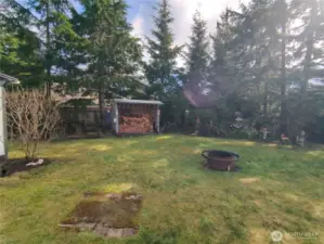 Gather around the fire pit and share stories.