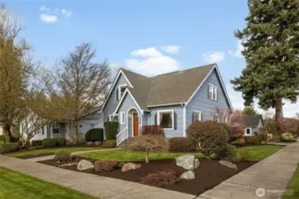 Large corner lot with beautiful landscaping