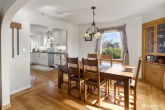 Dining room open to kitchen