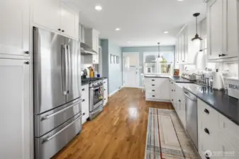 Custom kitchen with soapstone countertops