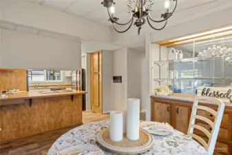 Dining room facing Kitchen with counter seating available