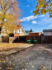 View of front of lot from Benton St. Level, fenced lot in the a great location in Leavenworth, WA