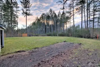 Gorgoues backyard which backs up to the Tahuya State Forest