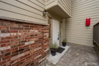 Front walk-way. There are four units in this section.