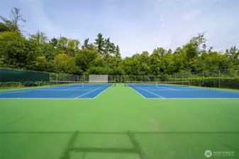 Which includes access to the tennis courts....