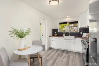 Casual eating space for quick meals on the go.