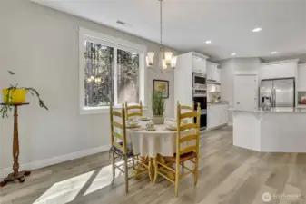 Entertaining is easy with the dining area open to the kitchen.