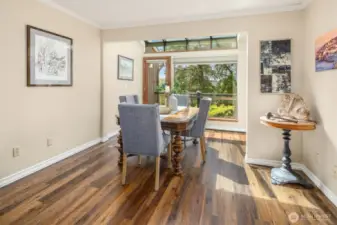Big Windows & Skylight make this area light and bright