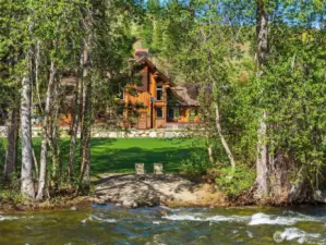 Relax along the Twisp River amid the parklike setting