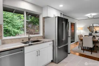 This kitchen remodel is modern, refined, and immensely practical for the chef.