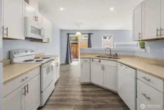 Open kitchen.