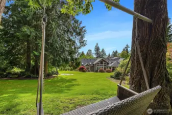Invisible fence around entire property and cozy dog run with access from the home
