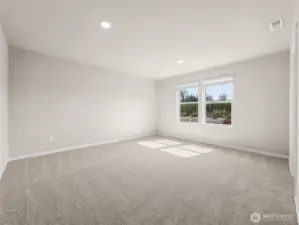 Primary bedroom.  Finishes and options will vary.