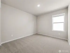 Bedroom 2.  Finishes and options will vary.