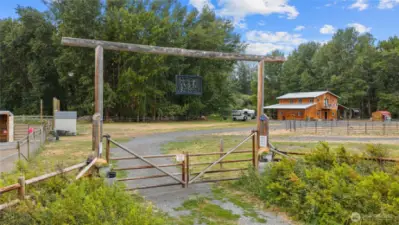 Gated entry, circular driveway.