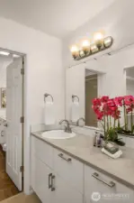 Full bathroom and bonus sink!