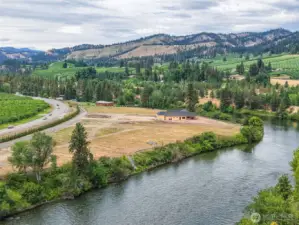 River front home with 155' of low bank river access