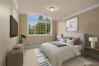 Upper bedroom suite (virtually staged)