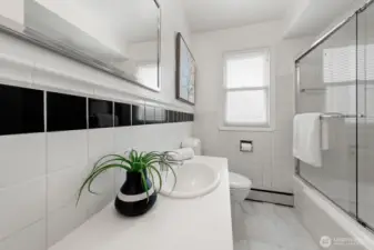 Shower and bath on main floor