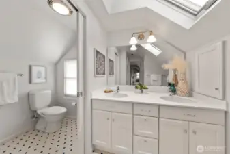 Primary bathroom upstairs