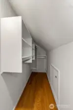 Walk-in closet upstairs