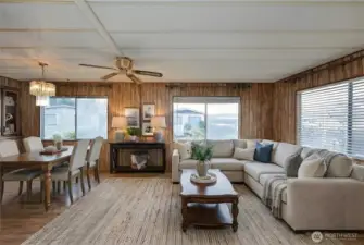 Living room, Digitally staged.