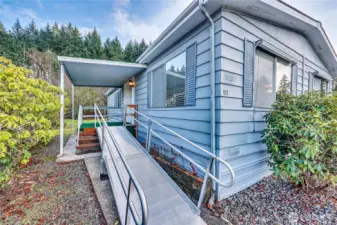 Access ramp recently installed for easy access.