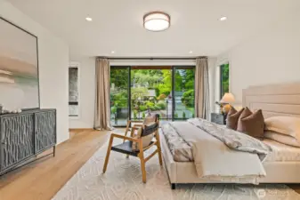 Primary Bed with private deck.